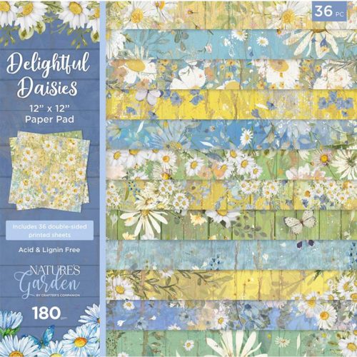 Crafters Companion – Delightful Daisies paperilehtio 305 x 305 cm
