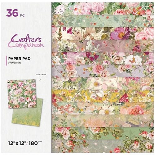 Crafters Companion – Floribunda paperilehtio 305 x 305 cm