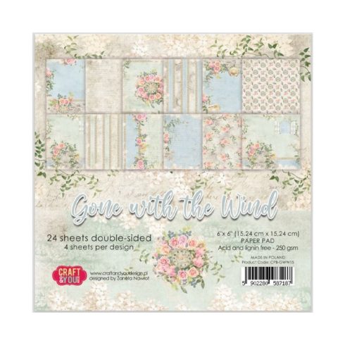 Craft & You Design – Gone with the Wind paperilajitelma 15,2 x 15,2 cm