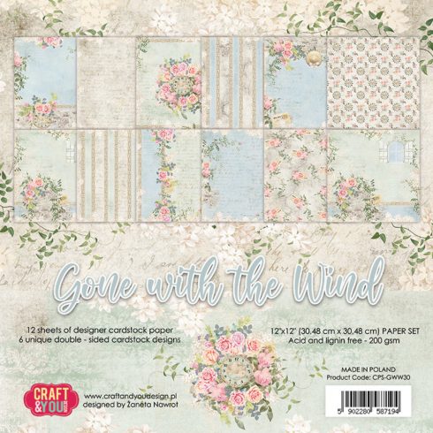 Craft & You Design – Gone with the Wind paperilajitelma 30,5 x 30,5 cm