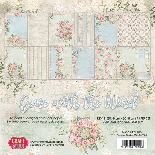 Craft & You Design – Gone with the Wind paperilajitelma 30,5 x 30,5 cm