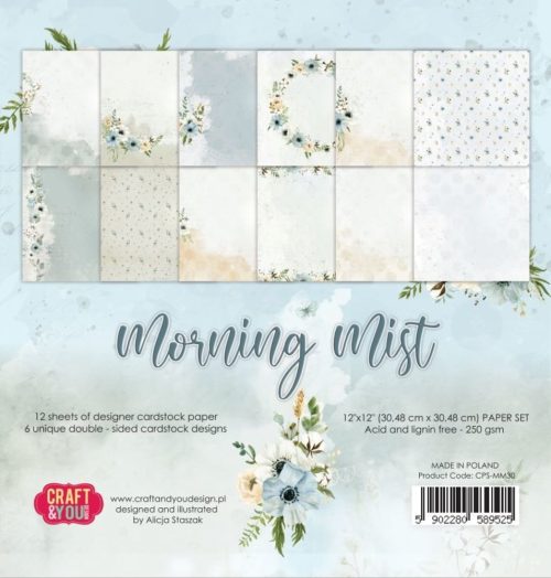 Craft & You Design – Morning Mist paperilajitelma 30,5 x 30,5 cm