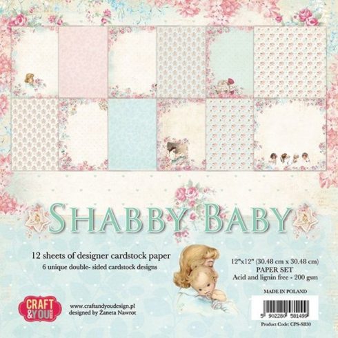 Craft & You Design – Shabby Baby paperilajitelma 30,5 x 30,5 cm