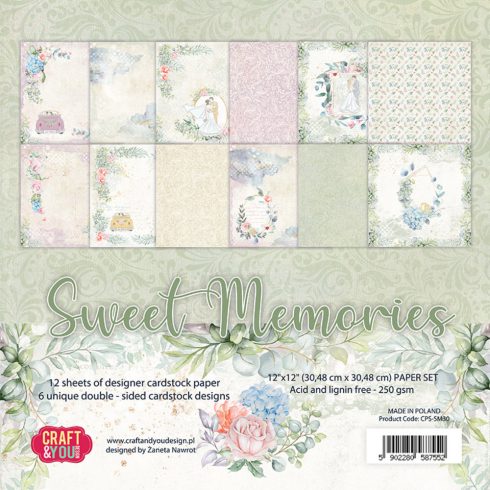Craft & You Design – Sweet Memories paperilajitelma 30,5 x 30,5 cm