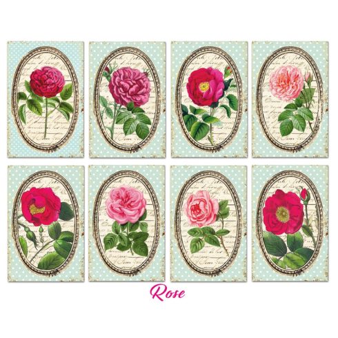 Decorer – Rose korttikuvat 7 x 10,8 cm (24 kpl)