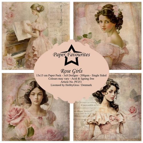 Paper Favourites – Rose Girls paperilajitelma 15 x 15 cm 2