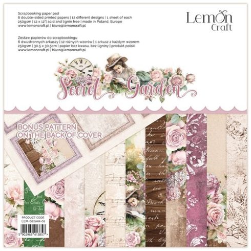 Lemon Craft – Secret Garden paperilehtiö 30,4 x 30,4 cm