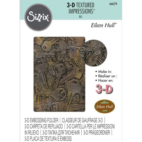 Sizzix 3D kohokuviointikansio Textured Impressions – KEYS