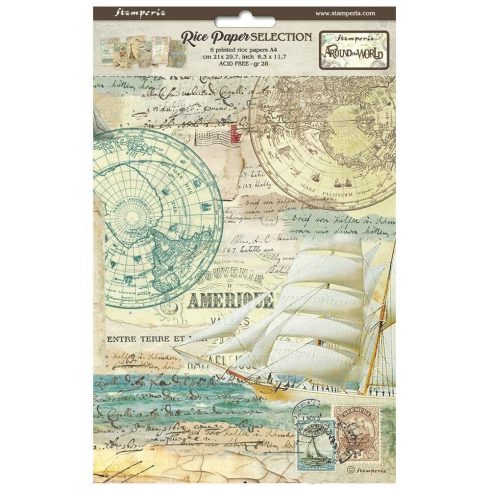Stamperia riisipaperi – Around the World Selection Rice Paper (A4)