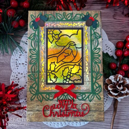 Creative Expressions stanssi – STAINED GLASS CHRISTMAS SONGBIRD2