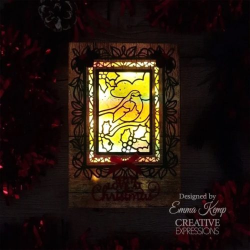 Creative Expressions stanssi – STAINED GLASS CHRISTMAS SONGBIRD3