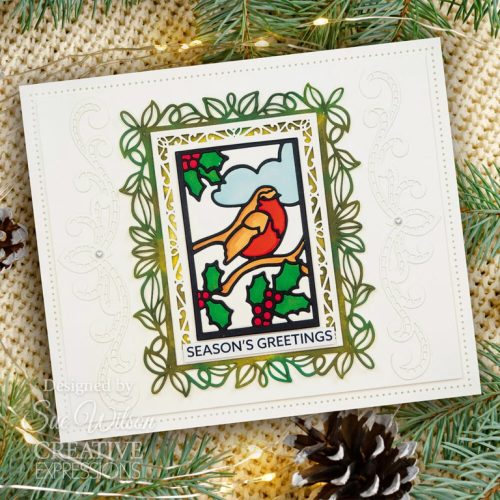 Creative Expressions stanssi – STAINED GLASS CHRISTMAS SONGBIRD5
