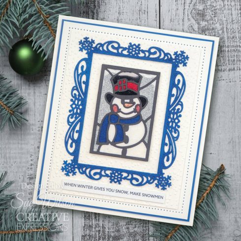 Creative Expressions stanssi – STAINED GLASS SNOWMAN1