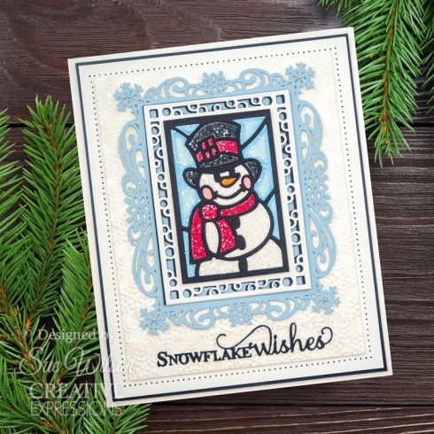 Creative Expressions stanssi – STAINED GLASS SNOWMAN2