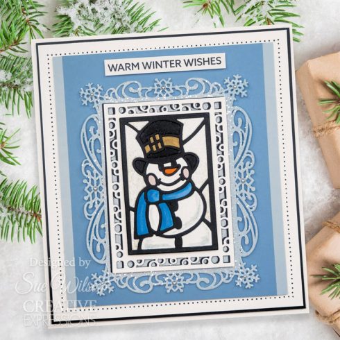 Creative Expressions stanssi – STAINED GLASS SNOWMAN5