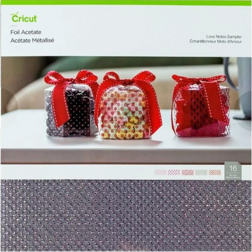 Cricut Foil Acetate Love Notes Sampler 12″- Läpinäkyvä muovikalvo lajitelma (16 kpl)