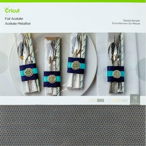 Cricut Foil Acetate Tailored Sampler 12″- Läpinäkyvä muovikalvo lajitelma (16 kpl)