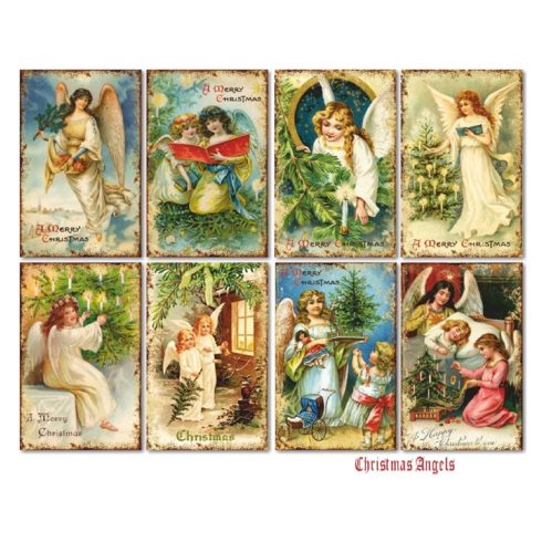 Decorer – Christmas Angels korttikuvat 7 x 10,8 cm (24 kpl)