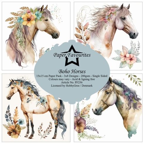 Paper Favourites – Boho Horses paperilajitelma 15 x 15 cm2