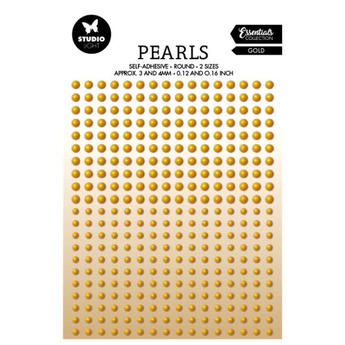 Studio Light Pearls Self-adhesive GOLD – puolihelmitarrat (336kpl)