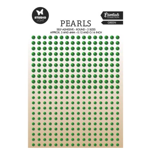 Studio Light Pearls Self-adhesive GREEN – puolihelmitarrat (336kpl)