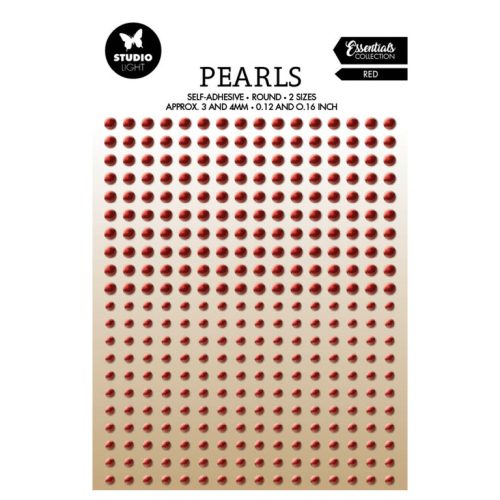 Studio Light Pearls Self-adhesive RED – puolihelmitarrat (336kpl)
