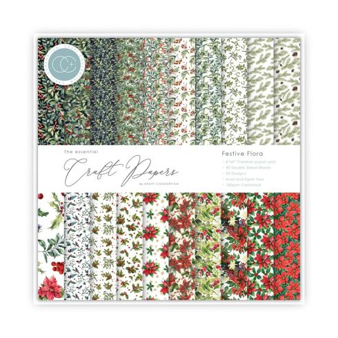 Craft Consortium – Festive Flora paperilehtiö 15,2 x 15,2 cm