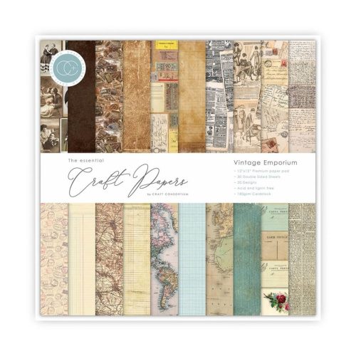 Craft Consortium – Vintage Emporium paperilehtiö 15,2 x 15,2 cm