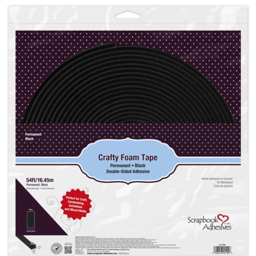 Crafty Foam Tape 10mm 16,45m BLACK– 3D Kohoteippi