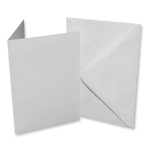 Korttipohjat + kirjekuoret C5 (15 x 21cm) valkoinen 25 kpl
