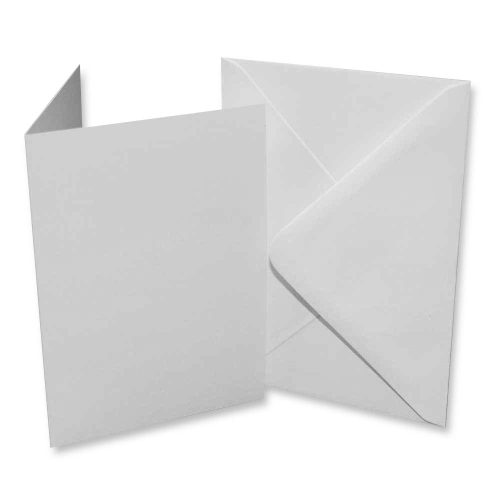 Korttipohjat + kirjekuoret C5 (15 x 21cm) valkoinen 25 kpl