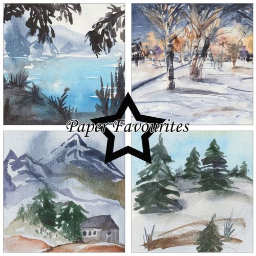 Paper Favourites – Winter Landscape paperilajitelma 15 x 15 cm1