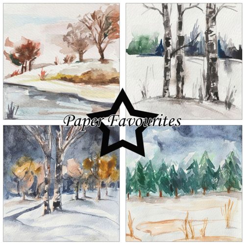 Paper Favourites – Winter Landscape paperilajitelma 15 x 15 cm2