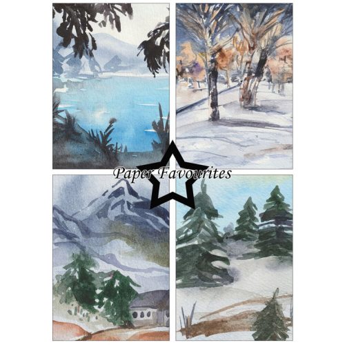 Paper Favourites – Winter Landscape paperilajitelma A5 2