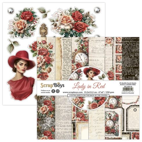 scrapboys lady in red 6x6 1