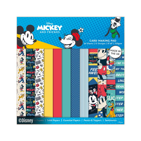 Disney Card Making Kit – Mickey & Friends paperilehtiö 20,3 x 20,3 cm