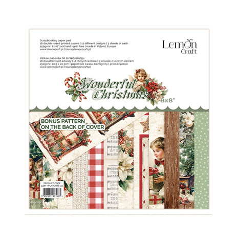 Lemon Craft – Wonderful Christmas paperilehtiö 20,3 x 20,3 cm