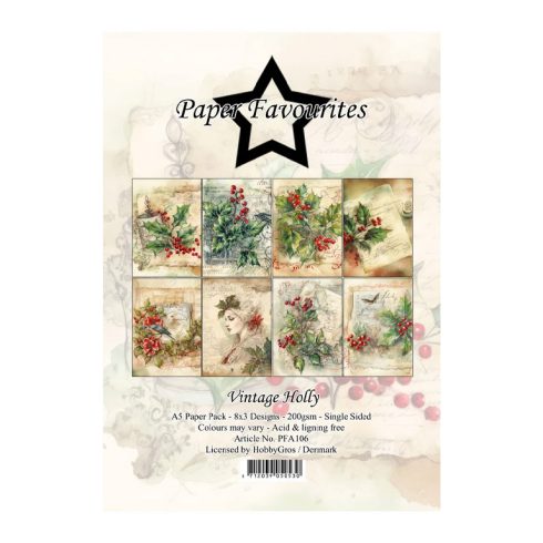 Paper Favourites – Vintage Holly paperilajitelma A5