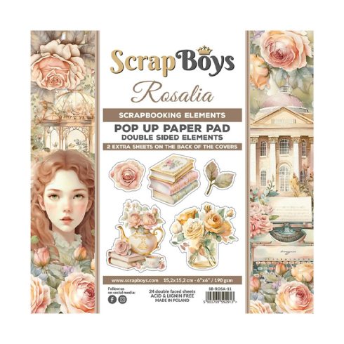 ScrapBoys – Rosalia Pop-up Elements paperilehtiö 15,2 x 15,2 cm