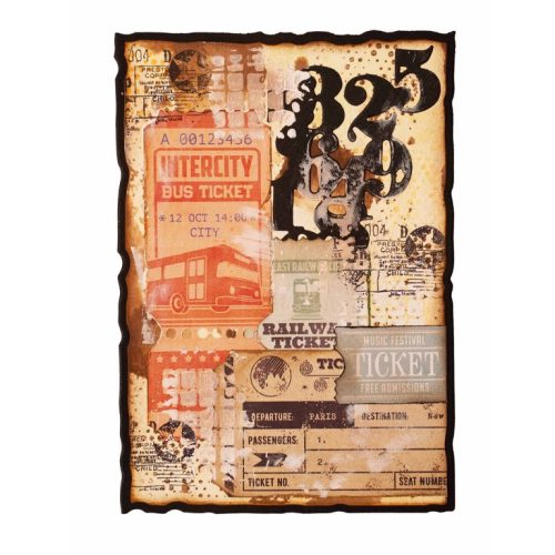 Studio Light DIY Block – Vintage Tickets korttikuvat 74 x 105 cm 24 kpl2