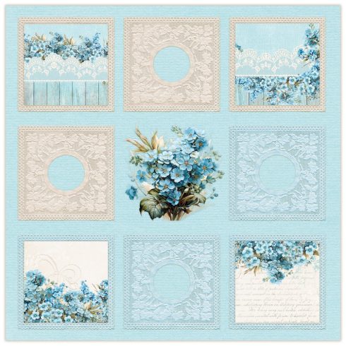 dear diary forget me not main kit set of scrapbooking papers 30x30cm lemoncraft