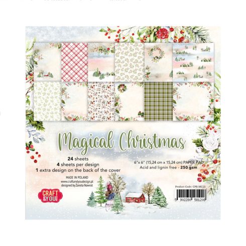 Craft & You Design – Magical Christmas paperilajitelma 15,2 x 15,2 cm
