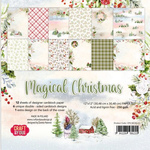 Craft & You Design – Magical Christmas paperilajitelma 30,5 x 30,5 cm