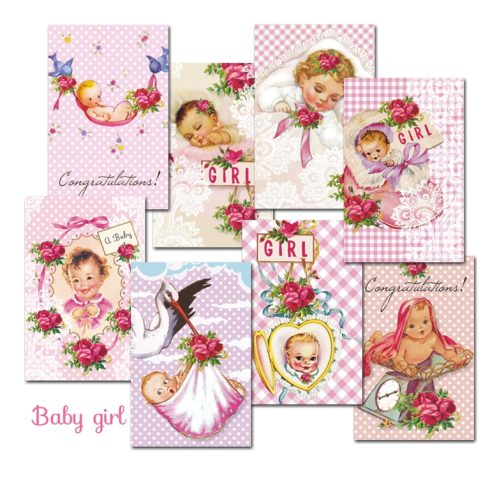 Decorer – Baby Girl korttikuvat 7 x 108 cm 24 kpl 2