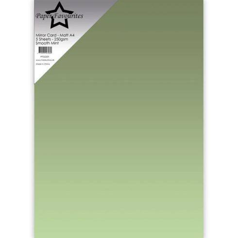Paper Favourites Mirror Card Matt Green – Peilikartonki vihreä A4 250g (5 kpl)