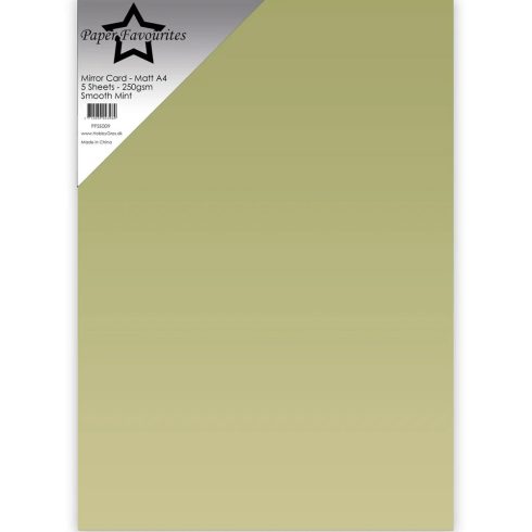 Paper Favourites Mirror Card Matt Mint – Peilikartonki minttu A4 250g (5 kpl)