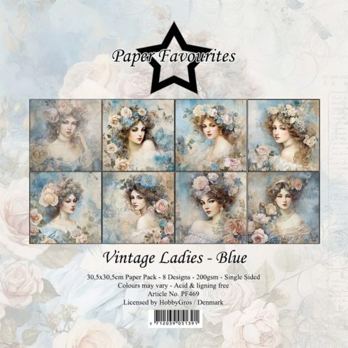 Paper Favourites – Vintage Ladies Blue paperilajitelma 30,5 x 30,5 cm
