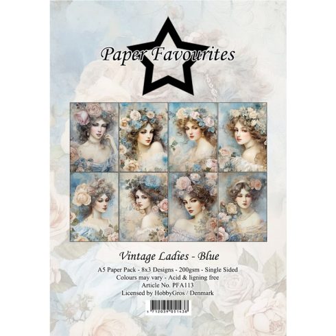 Paper Favourites – Vintage Ladies Blue paperilajitelma A5