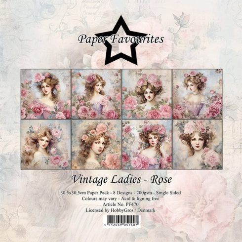 Paper Favourites – Vintage Ladies Rose paperilajitelma 30,5 x 30,5 cm