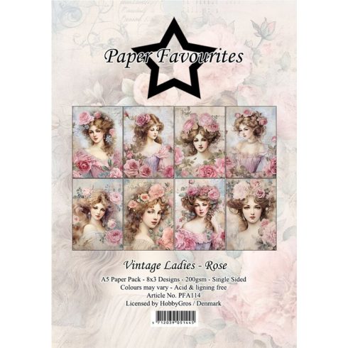 Paper Favourites – Vintage Ladies Rose paperilajitelma A5